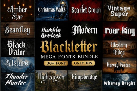 Download Modern Blackletter Mega Bundle - Modern Collection