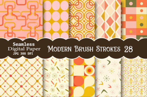 Download Modern Brush Strokes Paper Pack - Modern Collection