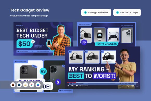 Download Modern Tech Review YouTube Thumbnail - Modern Collection