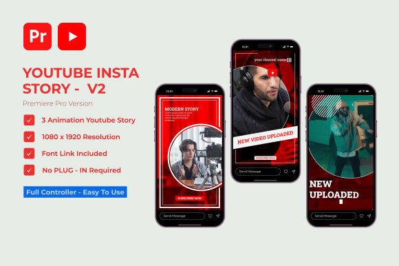 Download Youtube Insta Stories V2 | Premiere Pro - Premium Bundle